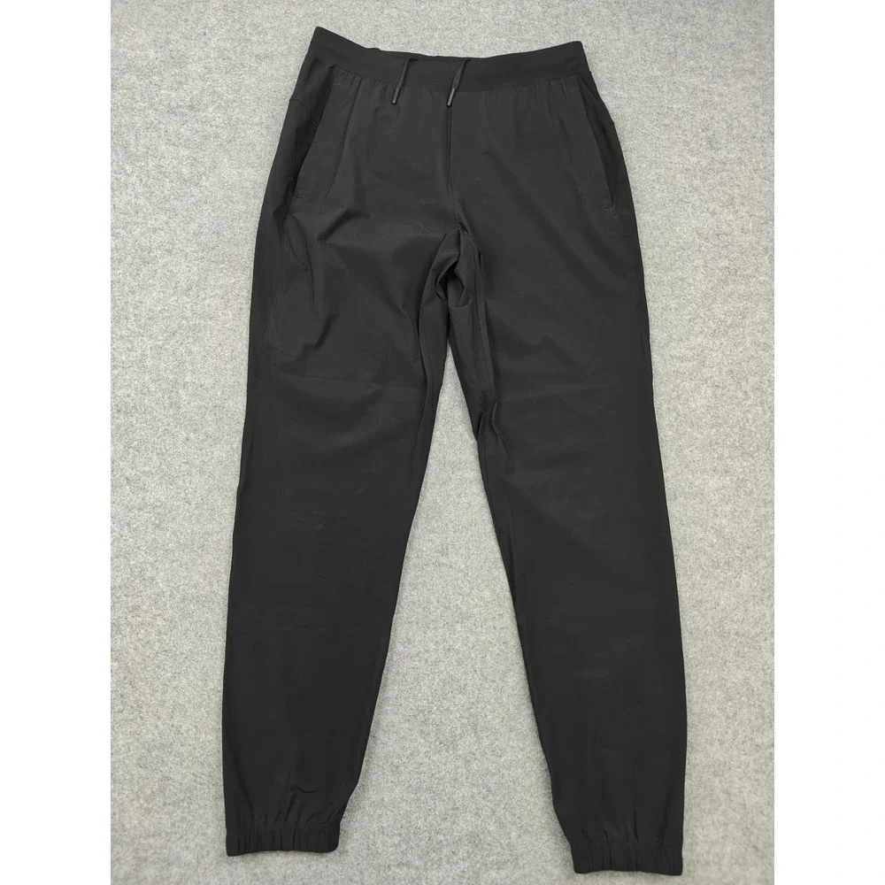 Lululemon Pants Mens Medium Black Woven Track Reflective Zip Pockets Joggers